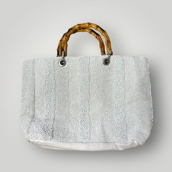 Love Pearl Hand-Beaded Beach Bag - Picture 2 of 12